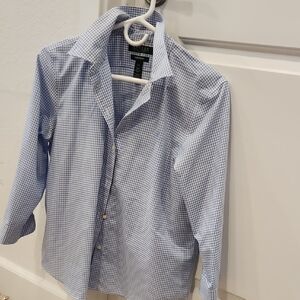 Ralph Lauren Blue Checkered Casual Shirt
